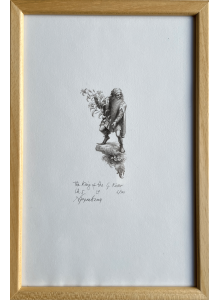 Графика на Ясен Гюзелев "Кралят от златната река", гл. V - Джон Ръскин - РАМКИРАНА